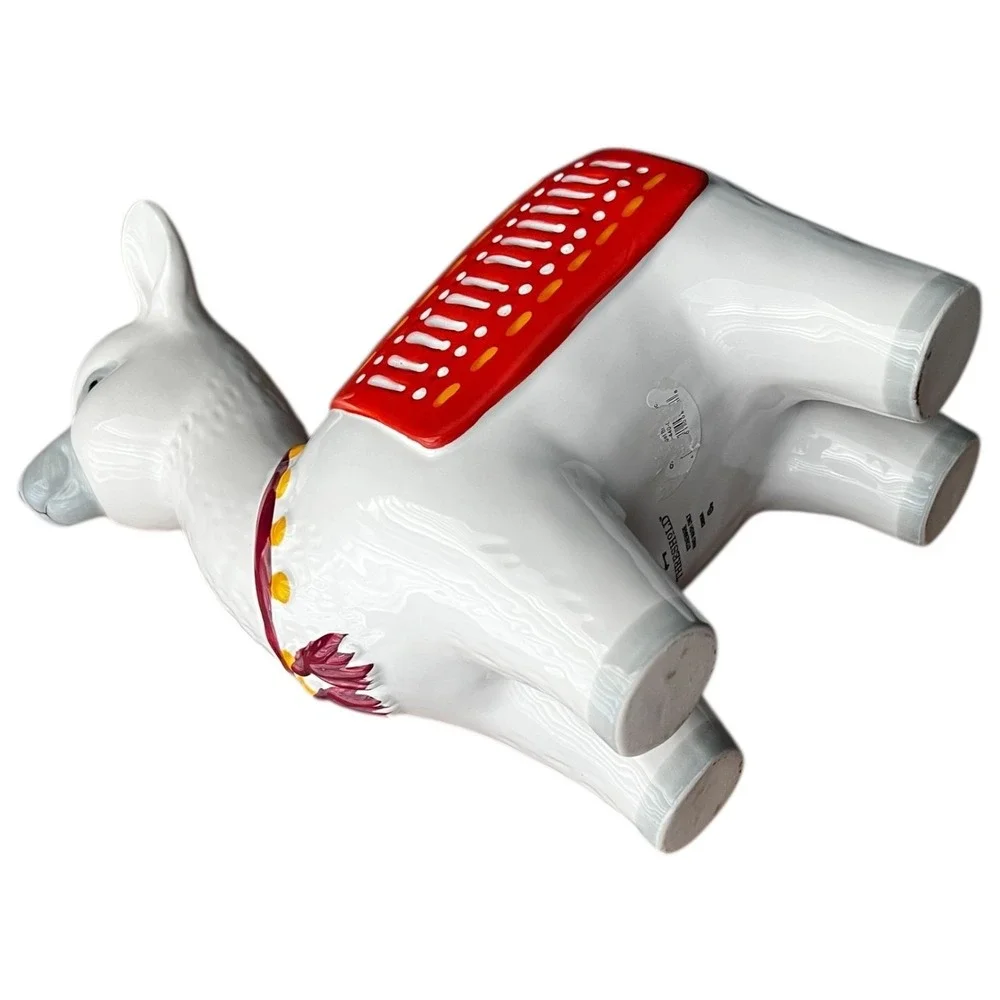 Threshold Stoneware Llama Cookie Jar Boho Kitchen Storage Farmhouse Decor No Lid